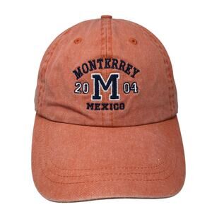 Monterrey 2004 Mexico Slideback Baseball Cap Orange OS Embroidered Poco Loco